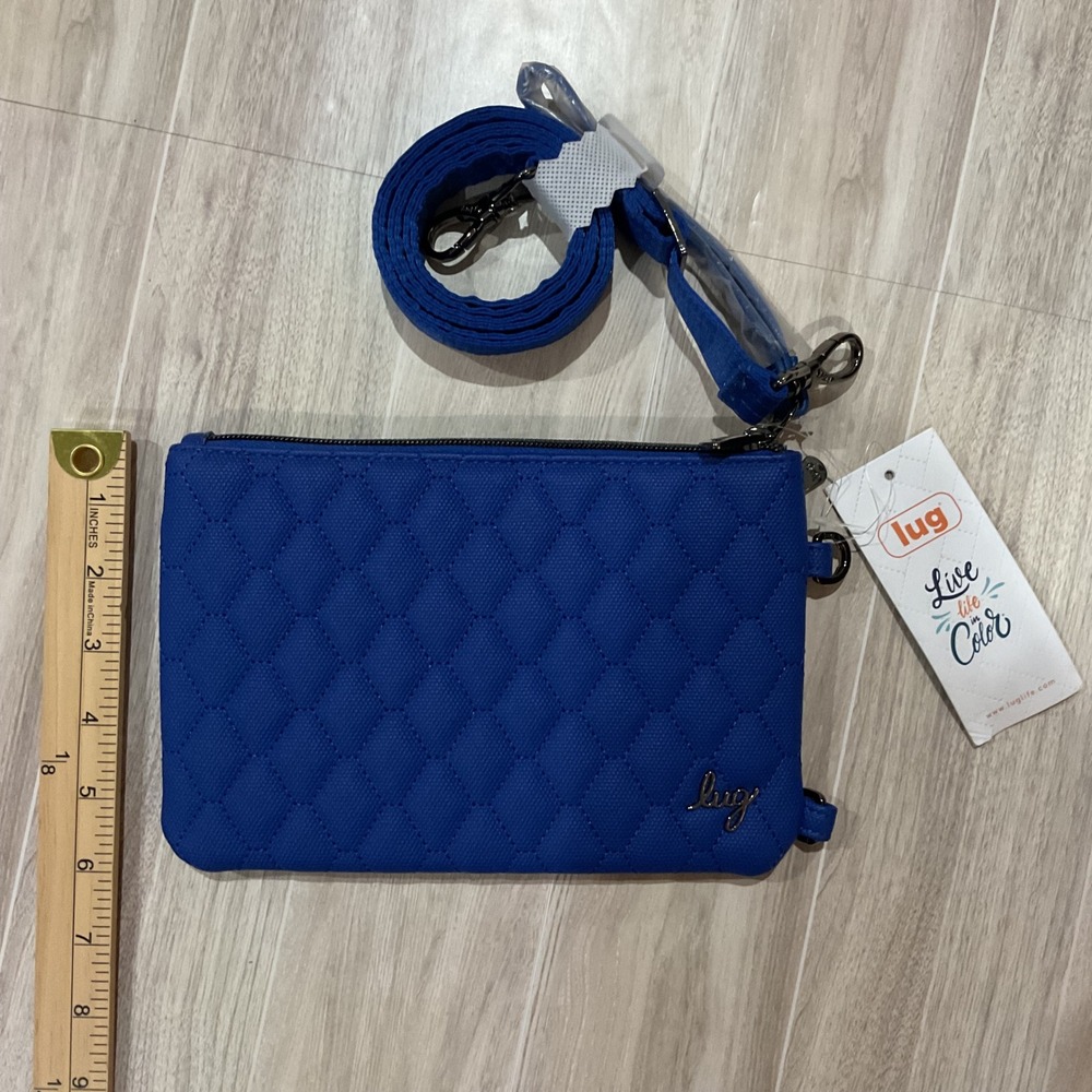 NWT Lug Peekaboo 2 Matte Luxe VL Convertible Crossbody Bag in Sapphire Blue